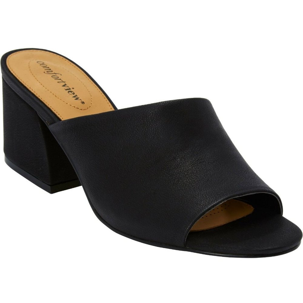 ComfortView 9W Bailey Mule Slip On Block Heels S0
